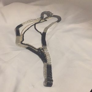 Long three chain necklace